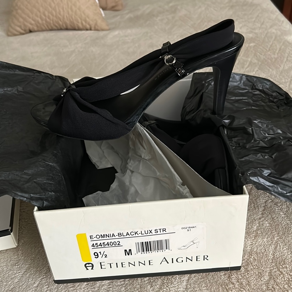 Beautiful Black Dressy Slingback Shoes